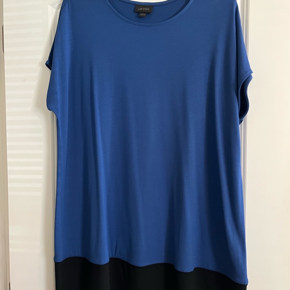 Blue and Black Women's Top